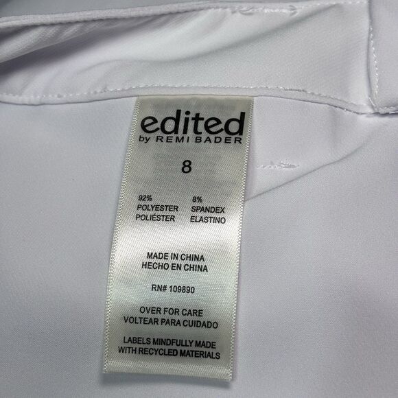 Edited by Remi Bader Women's Trouser Short Size 8 White NWT - Picture 9 of 11